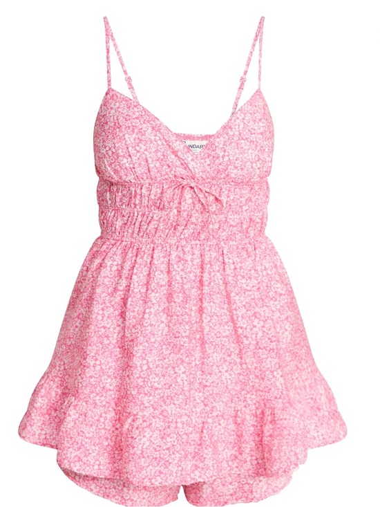 No Boundaries Pants - No Boundaries Women’s Romper with Ruffle Skirt